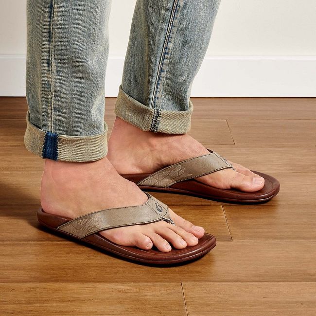 Sandalias Olukai Kūlia - Chanclas Hombre Grises 20586-214